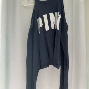 Pink sweater cold shoulder